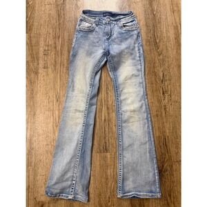 Westfield Eagle Womens Size 5 Bootcut Jeans Light Wash Embroidered Boho Western